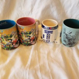 Disney Mug Bundle Disneyland, R2D2, Donald Mugs